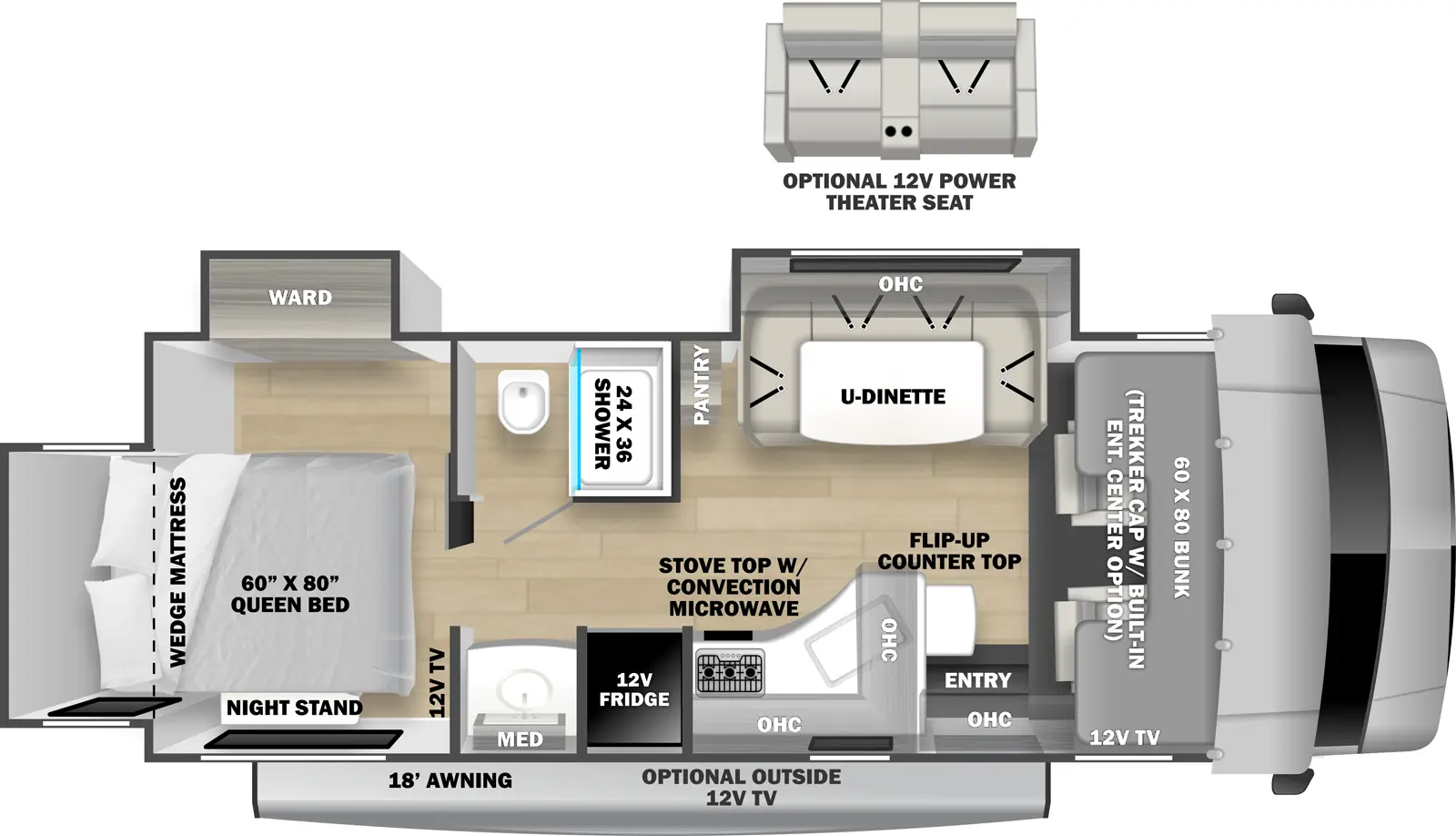 Sunseeker 2500TS Floorplan